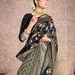 Vardha Beautiful Black Woven Banarasi Saree | Swadesiicart