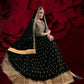 Anaita Black Silk Anarkali Suit With Embroidery & Stone Work