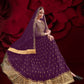 Anaita Purple Silk Anarkali Suit With Embroidery & Stone Work