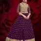 Anaita Purple Silk Anarkali Suit With Embroidery & Stone Work