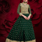 Anaita D Green Silk Anarkali Suit With Embroidery & Stone Work