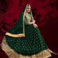 Anaita D Green Silk Anarkali Suit With Embroidery & Stone Work