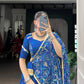 Lorenvalley Fashion Blue Georgette Bandhej Print and Embossed Design Lace with Gota Patti Touch Up Lehenga Choli with Dupatta | Swadesiicart