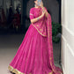 Lorenvalley Fashion Pink Georgette Bandhej Print and Embossed Design Lace with Gota Patti Touch Up Lehenga Choli with Dupatta - Swadesiicart