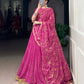 Lorenvalley Fashion Pink Georgette Bandhej Print and Embossed Design Lace with Gota Patti Touch Up Lehenga Choli with Dupatta - Swadesiicart