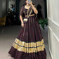 Lorenvalley Fashion Black and Maroon Georgette Bandhej Print And Embossed Design Lace With Paper Mirror Lace And Gota Patti Touch Up Lehenga Choli with Dupatta | Swadesiicart