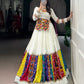 Lorenvalley Fashion White Pure Rayon Multi Colour Patch With Lace Touch Up Lehenga Choli - Swadesiicart