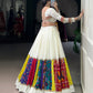 Lorenvalley Fashion White Pure Rayon Multi Colour Patch With Lace Touch Up Lehenga Choli - Swadesiicart