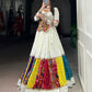 Lorenvalley Fashion White Pure Rayon Multi Colour Patch With Lace Touch Up Lehenga Choli - Swadesiicart