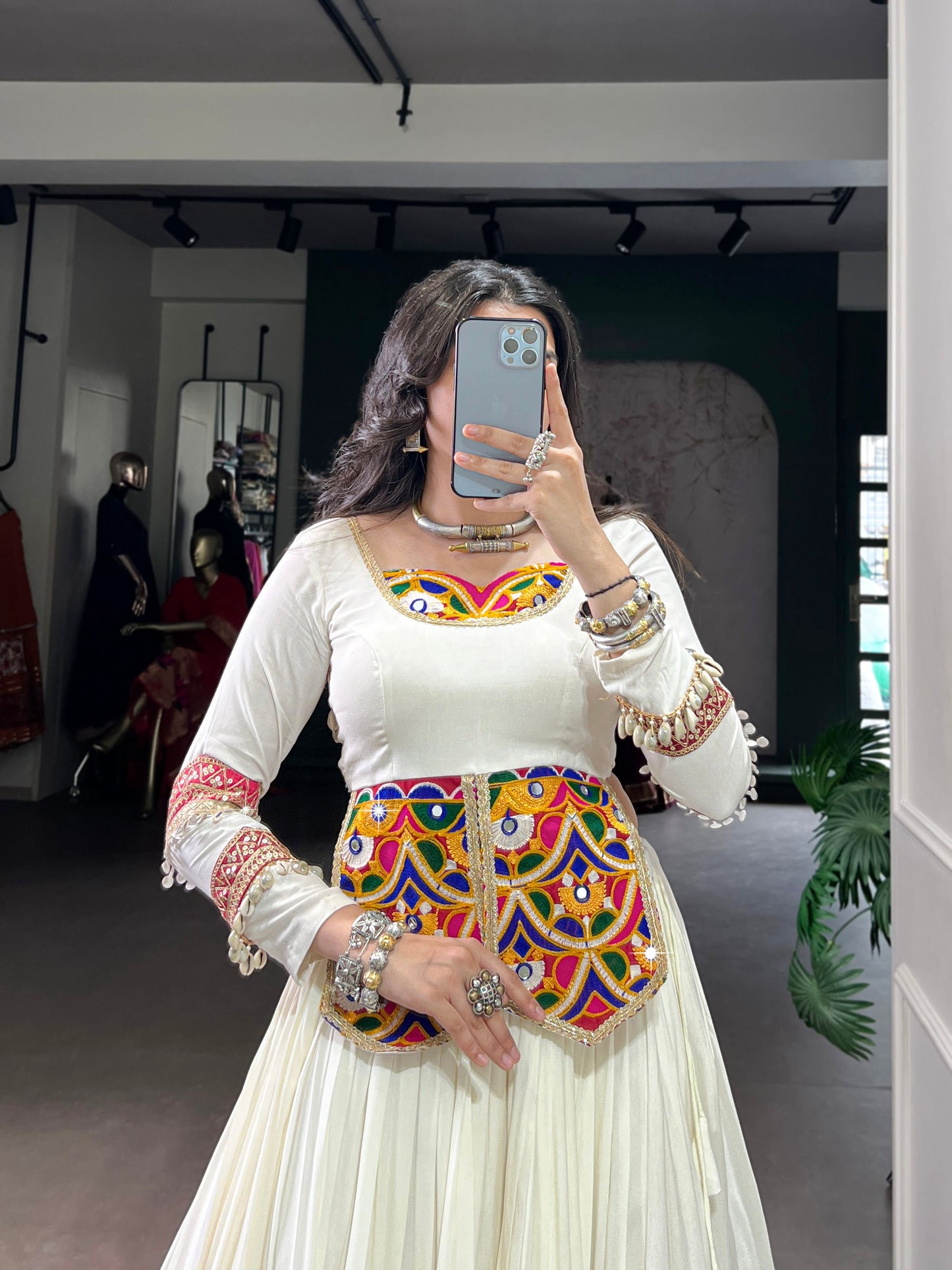 Lorenvalley Fashion White Pure Rayon Multi Colour Patch With Lace Touch Up Lehenga Choli - Swadesiicart