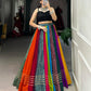 Lorenvalley Fashion Multicolor Pure Rayon Printed With Gota Patti Touch Up Lehenga Choli | Swadesiicart