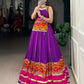 Lorenvalley Fashion Purple Pure Rayon Gamthi Work And Embossed Design With Gota Patti Lace Touch Up Lehenga Choli - Swadesiicart