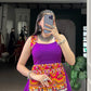 Lorenvalley Fashion Purple Pure Rayon Gamthi Work And Embossed Design With Gota Patti Lace Touch Up Lehenga Choli - Swadesiicart