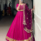 Lorenvalley Fashion Pink Cotton Lace Touch Up Lehenga Choli with Dupatta | Swadesiicart
