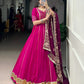 Lorenvalley Fashion Pink Cotton Lace Touch Up Lehenga Choli with Dupatta | Swadesiicart