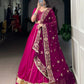 Lorenvalley Fashion Pink Cotton Lace Touch Up Lehenga Choli with Dupatta | Swadesiicart