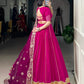 Lorenvalley Fashion Pink Cotton Lace Touch Up Lehenga Choli with Dupatta | Swadesiicart