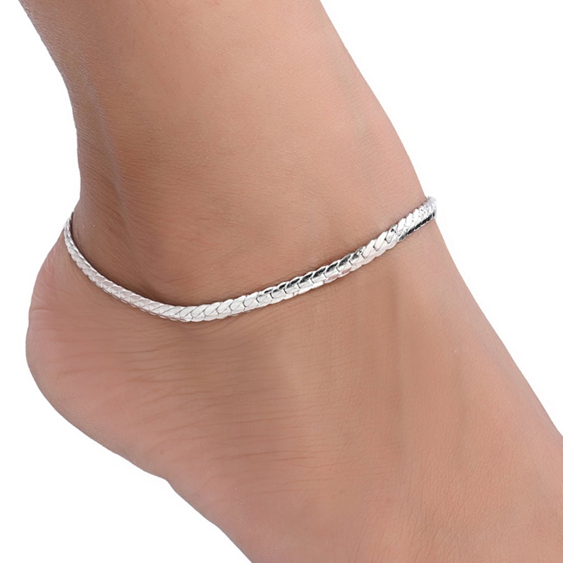 AanyaCentric Silver Plated Traditional Anklets Payal - Classic and Stylish for Women and Girls
