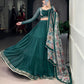 Lorenvalley Fashion Green Marble Lace Touch Up Lehenga Choli with Dupatta | Swadesiicart