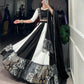 Lorenvalley Black Pure Rayon with Plain And Printed With Paper Mirror Work Lace And Gota Patti Touch Up Lehenga Choli | Swadesiicart