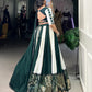 Lorenvalley Green Pure Rayon with Plain And Printed With Paper Mirror Work Lace And Gota Patti Touch Up Lehenga Choli | Swadesiicart