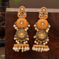 Shoshaa Gold-Toned Contemporary Jhumkas Earrings | Swadesiicart