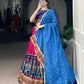 Lorenvalley Fashion Pink Tasar Silk Print with Foil Work and Real Mirror Gamthi Work with Lace Touch Up Lehenga Choli with Dupatta | Swadesiicart