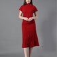 Myshka Women's Maroon colour Co-ord set - Swadesiicart