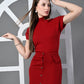 Myshka Women's Maroon colour Co-ord set - Swadesiicart