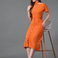 Myshka Women's Orange colour Co-ord set - Swadesiicart
