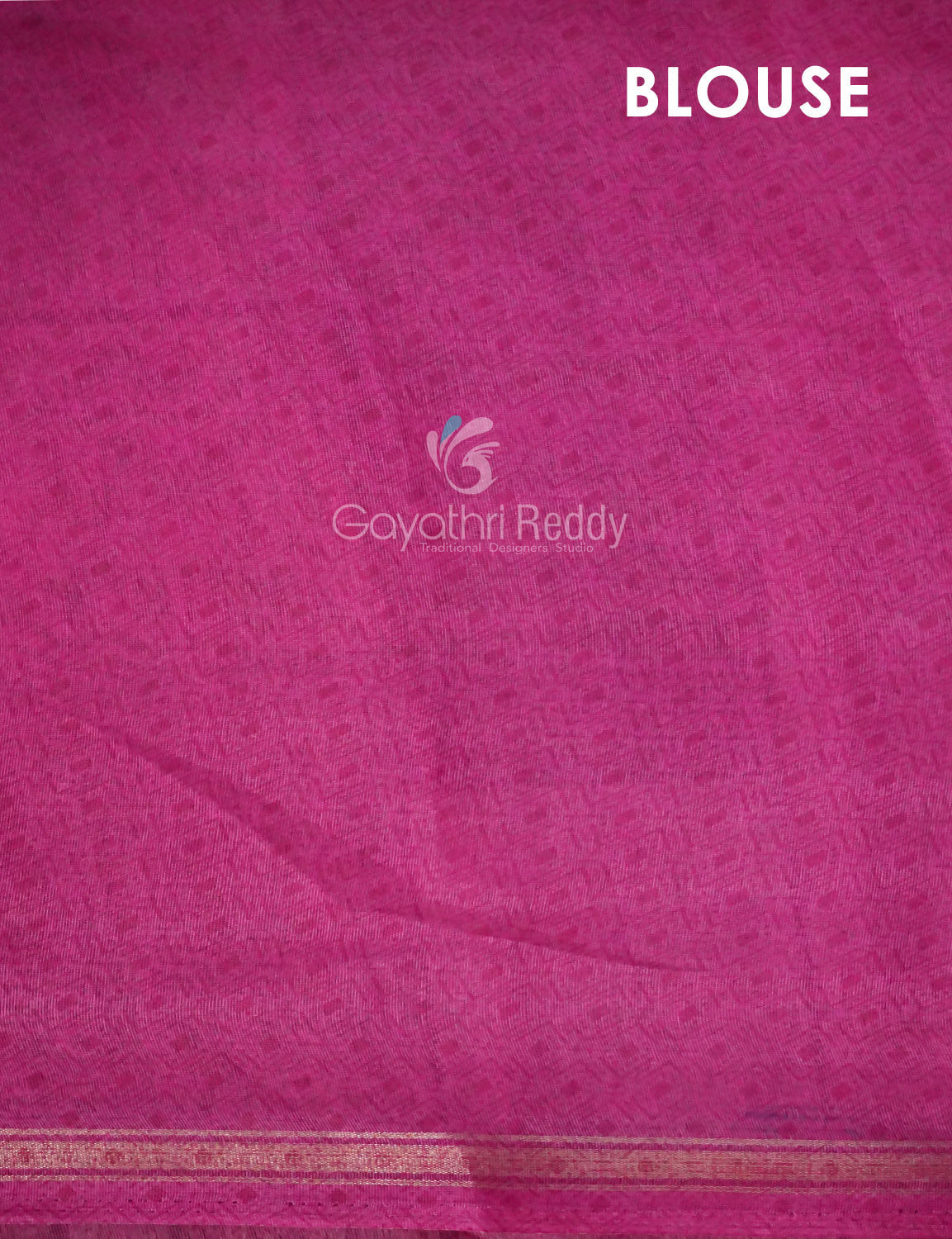 Rama Green Printed Semi Chanderi Saree By Gayathri Reddy Designer Studio | Swadesiicart