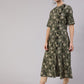 Aks Floral Printed Cotton A-Line Kurta