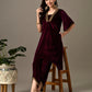 Myshka Women's Magenta Velvet Kurta Pant - Swadesiicart