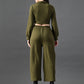 Myshka Women's Olive Green Co-Ord Set - Swadesiicart