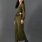 Myshka Women's Olive Green Co-Ord Set - Swadesiicart