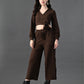 Myshka Women's Coffe Co-Ord Set - Swadesiicart