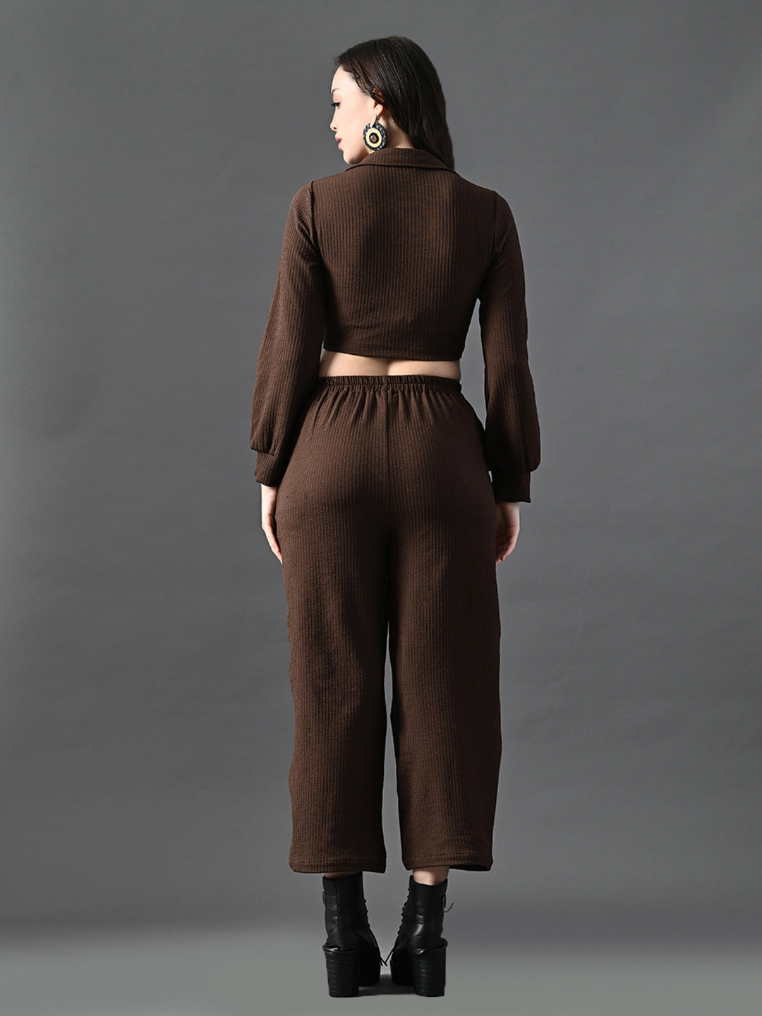 Myshka Women's Coffe Co-Ord Set - Swadesiicart