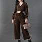 Myshka Women's Coffe Co-Ord Set - Swadesiicart