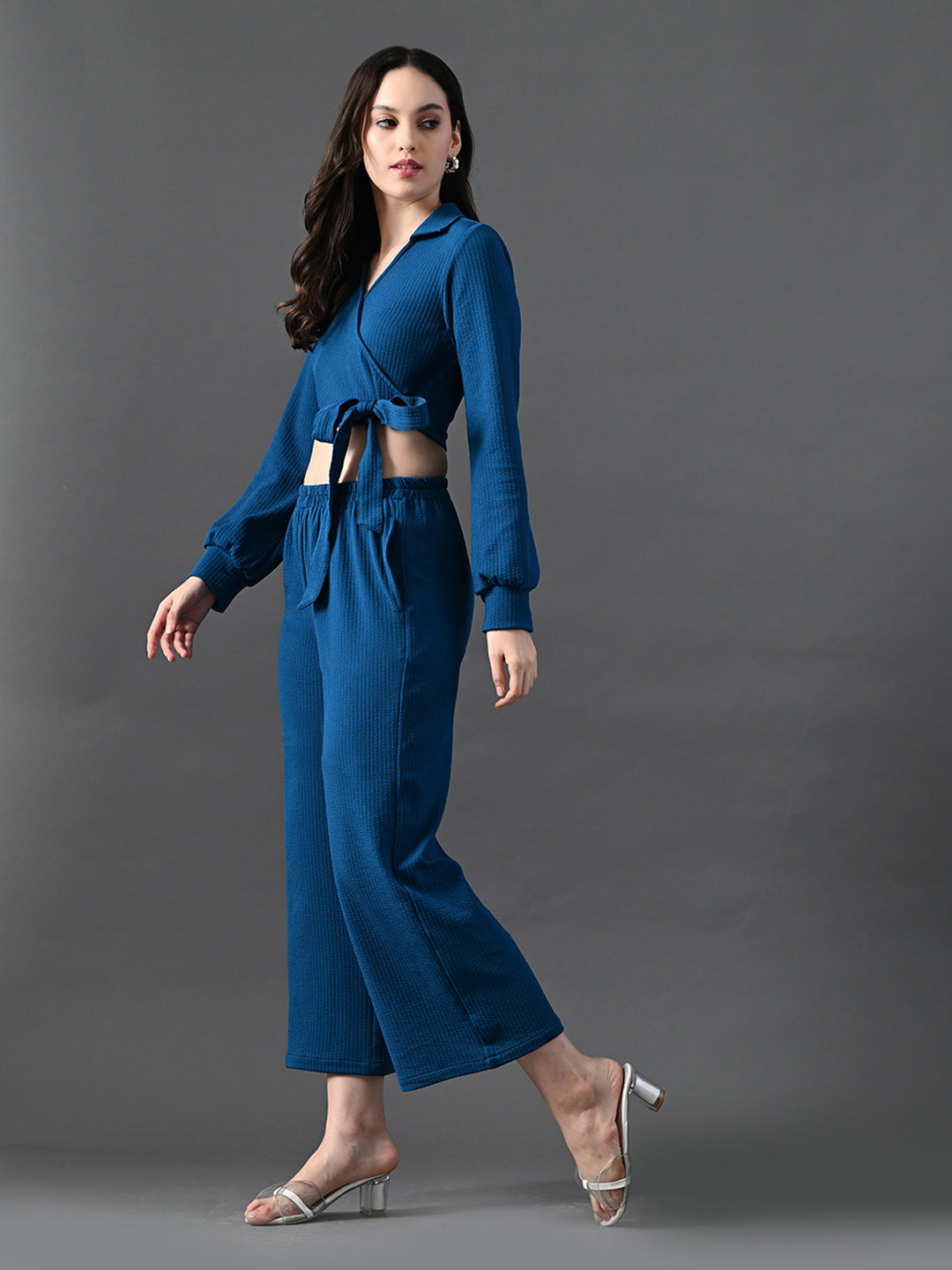 Myshka Women's Blue Co-Ord Set - Swadesiicart