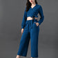 Myshka Women's Blue Co-Ord Set - Swadesiicart