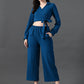 Myshka Women's Blue Co-Ord Set - Swadesiicart