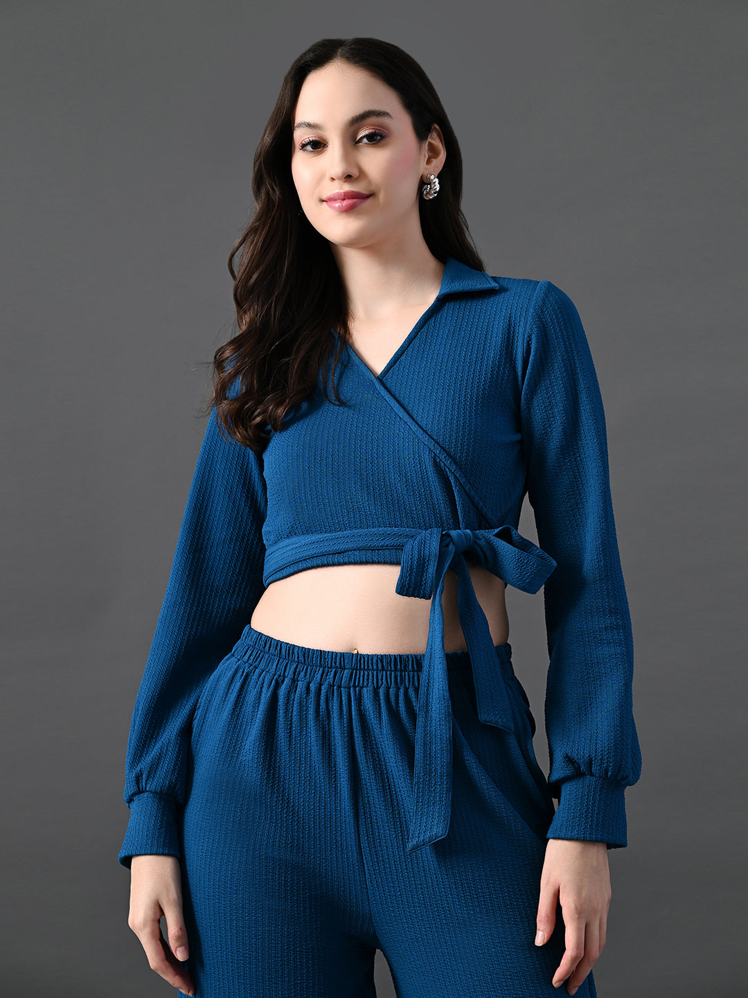 Myshka Women's Blue Co-Ord Set - Swadesiicart