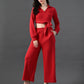 Myshka Women's Red Co-Ord Set - Swadesiicart