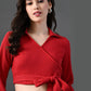 Myshka Women's Red Co-Ord Set - Swadesiicart