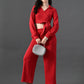 Myshka Women's Red Co-Ord Set - Swadesiicart