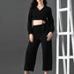 Myshka Women's Black Co-Ord Set - Swadesiicart