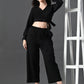Myshka Women's Black Co-Ord Set - Swadesiicart