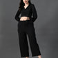Myshka Women's Black Co-Ord Set - Swadesiicart