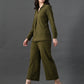 Myshka Women's Olive Everyday Lounge Set - Swadesiicart