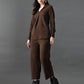 Myshka Women's Coffe Everyday Lounge Set - Swadesiicart